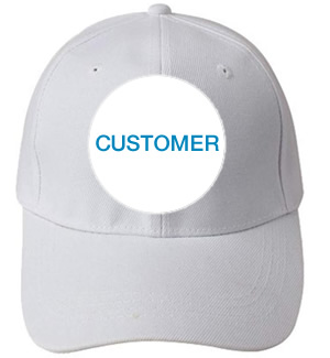 ball cap that says customer