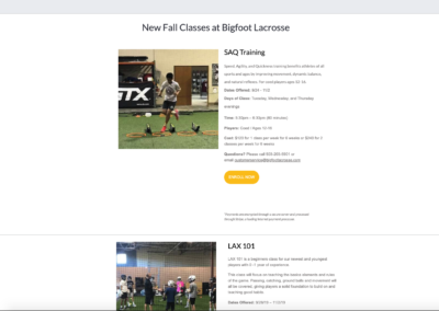 Bigfoot Lacrosse Product Landing Page