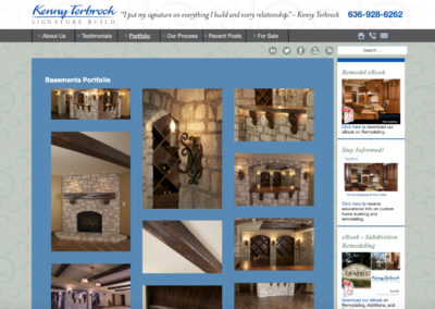 Kenny Terbrock Signature Build Website Portfolio Page